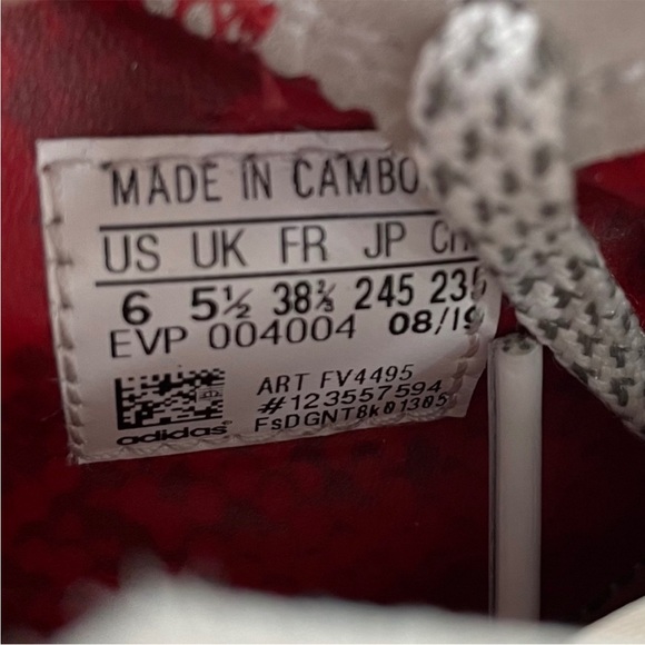 Adidas Originals Nite Jogger Running Sneakers Red White FV4495 Kids 6 - Picture 3 of 4